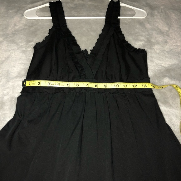 Left of Center Dress Sleeveless Black Ruffle Chic - Picture 8 of 10